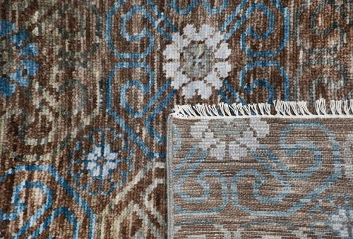 Hand Knotted Ikat Rug 8' X 9'10